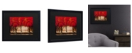 Trademark Global Masters Fine Art Parade of Red Trees II Matted Framed Art - 15" x 20"
